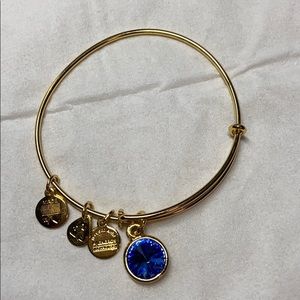 Alex and Ani Sapphire Charm Bracelet